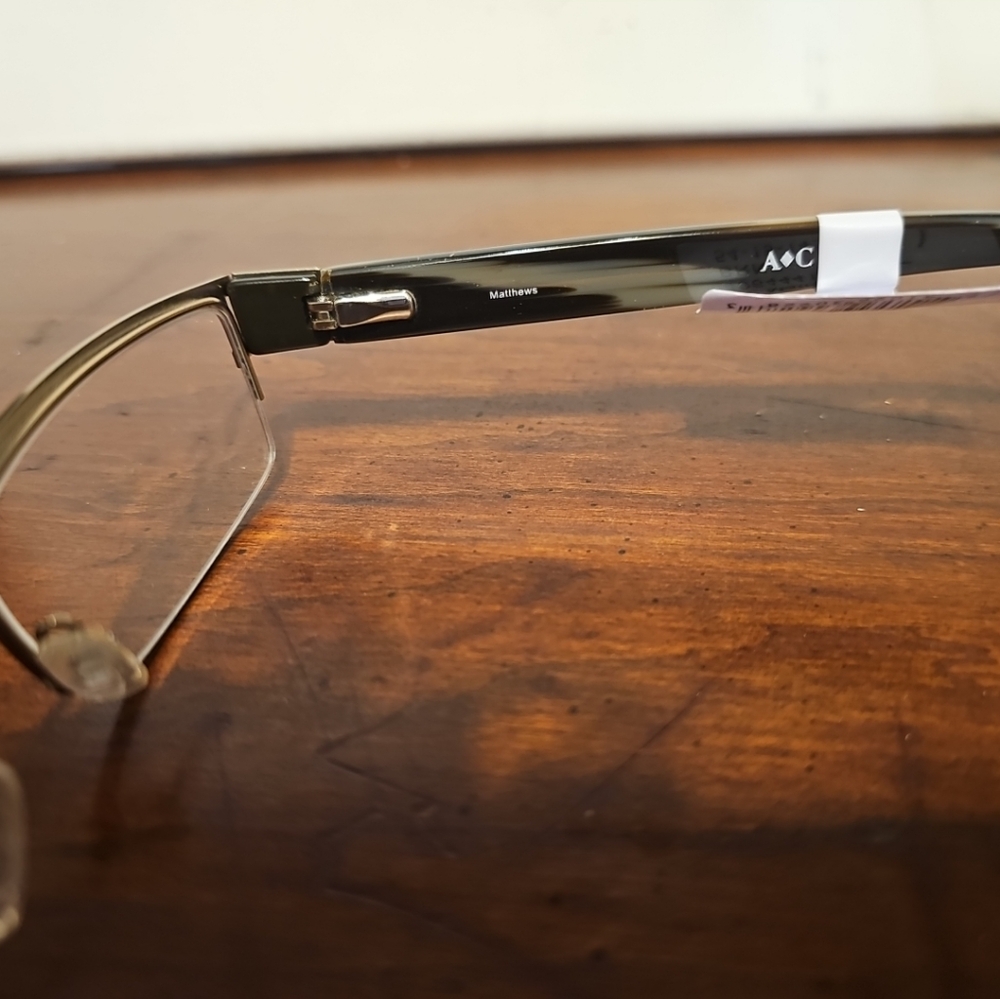 American Classic Ladys Black and Silver Eyeglasses Frames - Picture 3 of 4